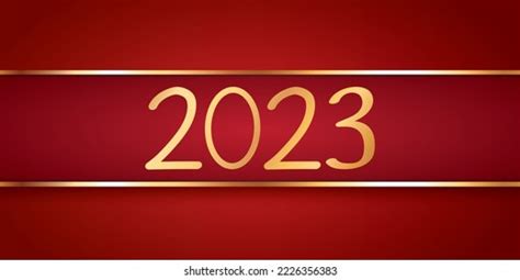 2023 Red Colored New Year Ribbon Stock Vector (Royalty Free) 2226356383 ...