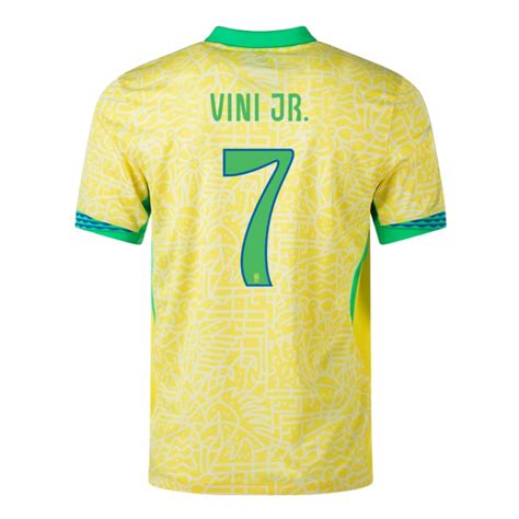 Maillot Bresil Domicile 2024 2025 Vini JR Foot Soccer Pro