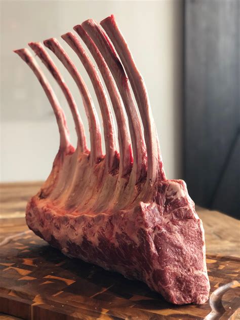 Buy Prime Rib Tomahawk Rack Usda Prime Meat N Bone