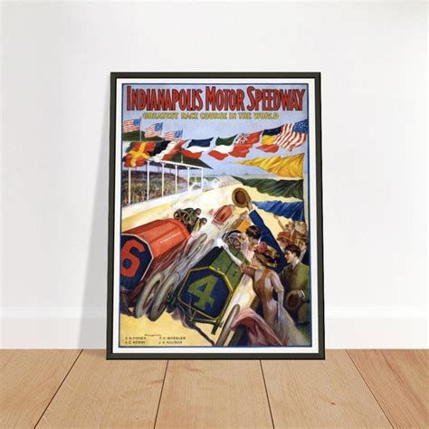 Classic Indy 500 Poster Vintage Race Poster Matte Paper Etsy