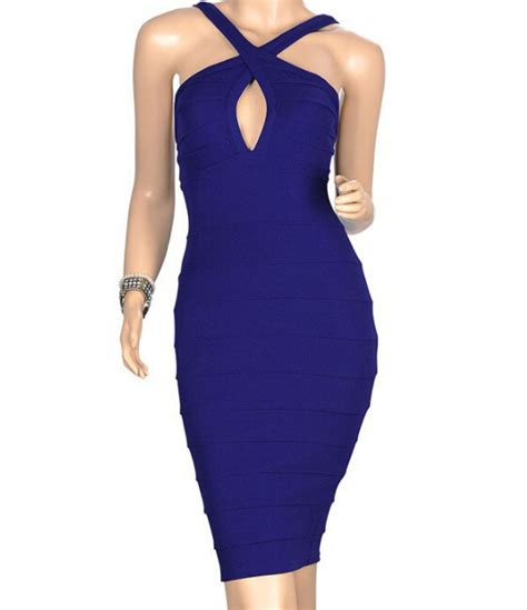 Sexy V Neck Sleeveless Blue Dress Vg52604mn On Luulla