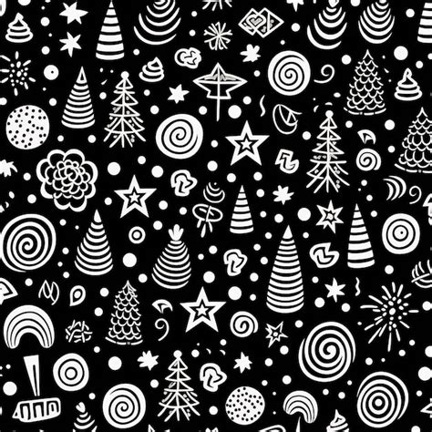 Premium AI Image | a black and white christmas theme with a black ...