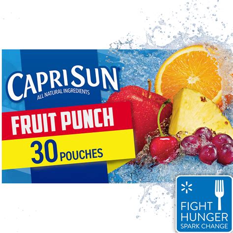 capri sun fruit punch naturally flavored juice drink blend  ct box