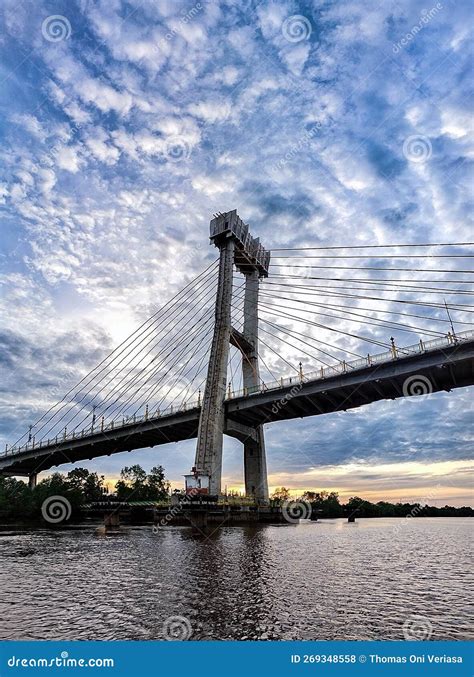 Amazing Sky in the Siak Bridge Stock Photo - Image of blue, bridge: 269348558