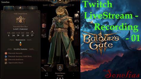 Baldur S Gate Twitch Stream Recording Dragonborn Draconic