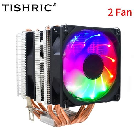 Tishric Cpu Cooler Heat Pipes Pin Pwm Rgb Cooling Fan Pc Radiator