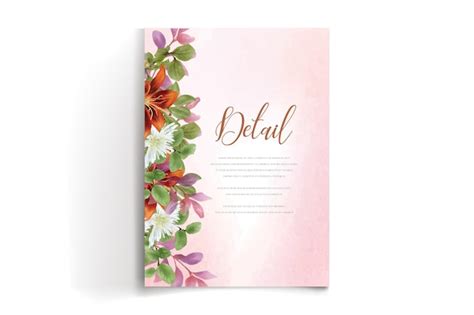 Premium Vector | Watercolor floral invitation