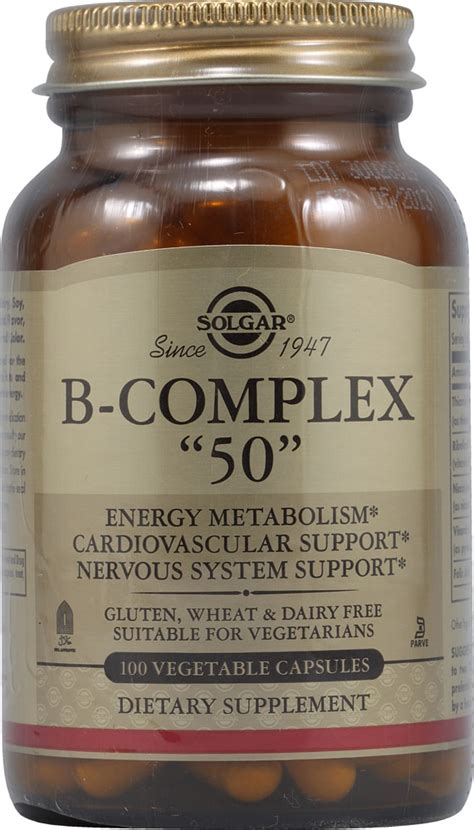 Solgar B Complex 50 100 Vegetable Capsules Vitacost