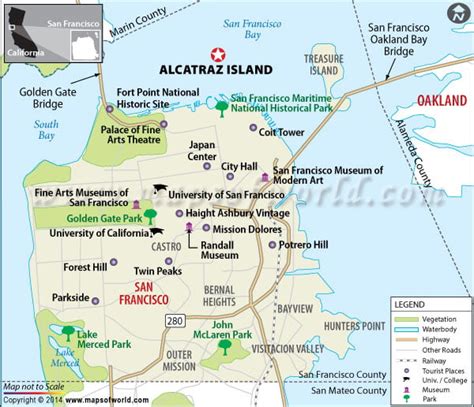 Alcatraz Island Location Map