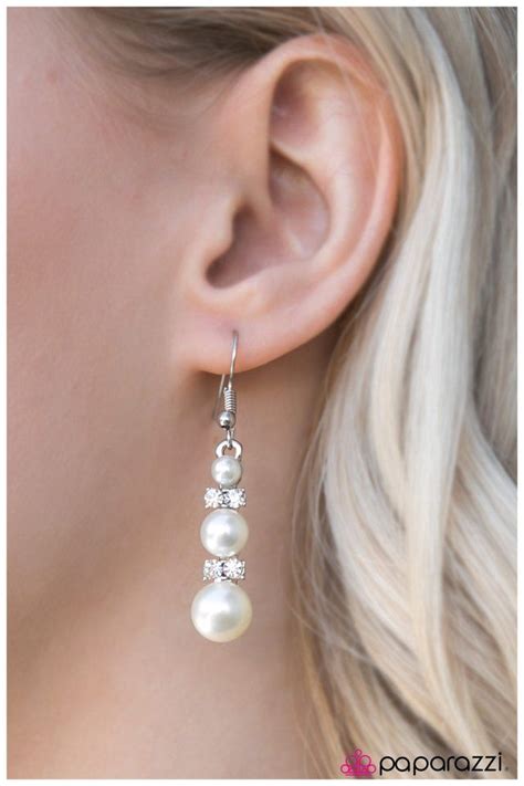 Paparazzi Accessories White Pearl Earring Earrings Paparazzi