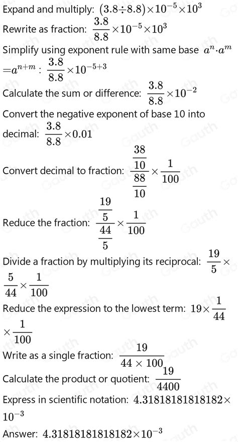 Solved Perform The Following Operation And Express The Answer In