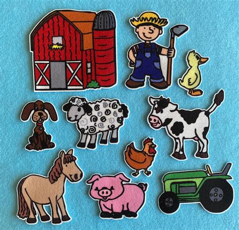 Old Macdonald Had A Farm Felt Board Set Flannel Board Stories W Animals