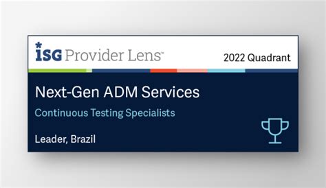 ISG Provider Lens Next Gen ADM Services 2022 Para O Brasil Prime Control