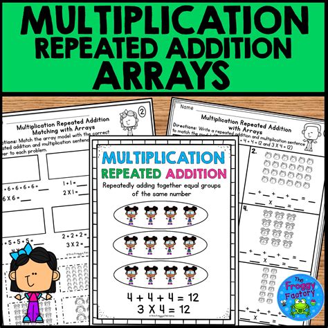 Multiplication Arrays And Repeated Addition Worksheets Math Monks