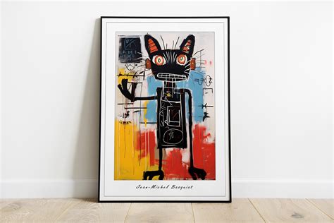 Basquiat Cat Portrait Different Sizes Jean Michel Basquiat Canvas Wall