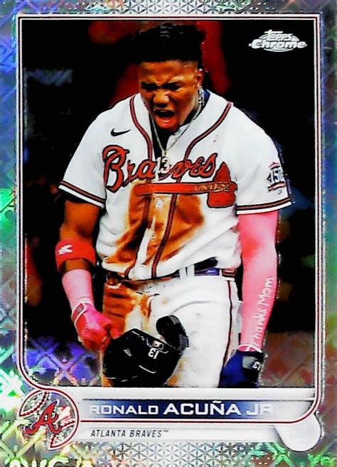 2022 TOPPS CHROME 110 RONALD ACUNA JR LOGOFRACTOR MLB MEGA ATLANTA