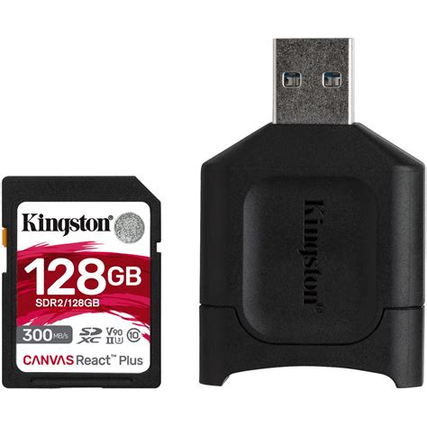 Kingston 128GB Canvas React Plus UHS II SDXC Memory MLPR2 128GB