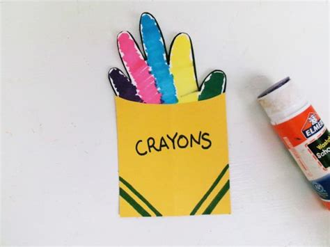 Handprint Box of Crayons Craft - Our Kid Things