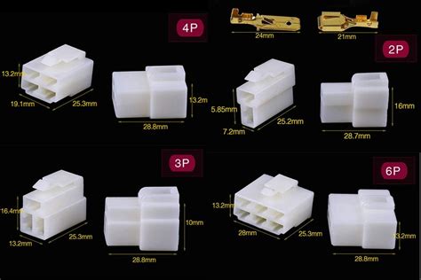 6 3mm 2 3 4 6 Pin Way Electrical Automotive Wire Connector Kits 3 6mm