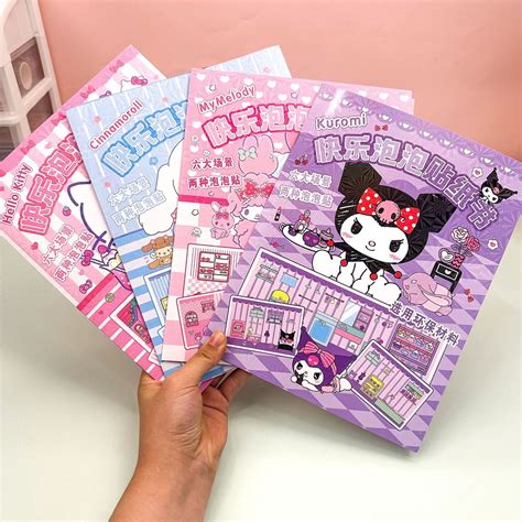 Kuromi Burbuja Pegatina Sanrio Cinnamoroll Mi Melod A Gran Escena Libro