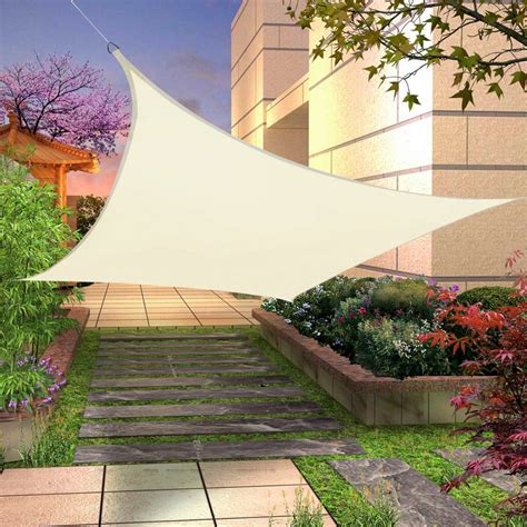 280gsm Waterproof Outdoor Sun Shade Sail For Patio Garden Beach Camping ...