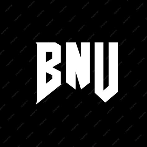 Premium Vector | BNU letter logo design for technology company BNU logo ...