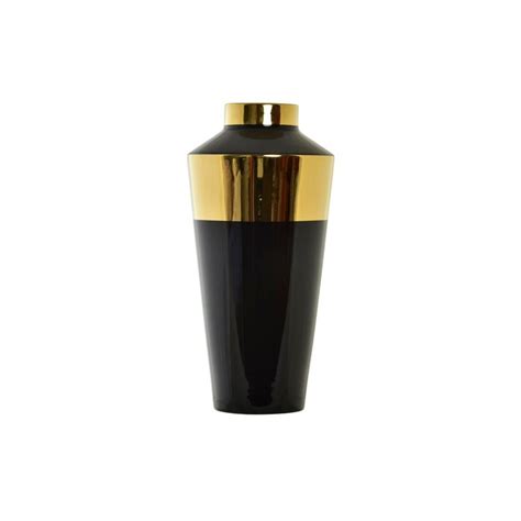 Vase Dkd Home Decor Porcelaine Noir Dor Bicolore Moderne X X