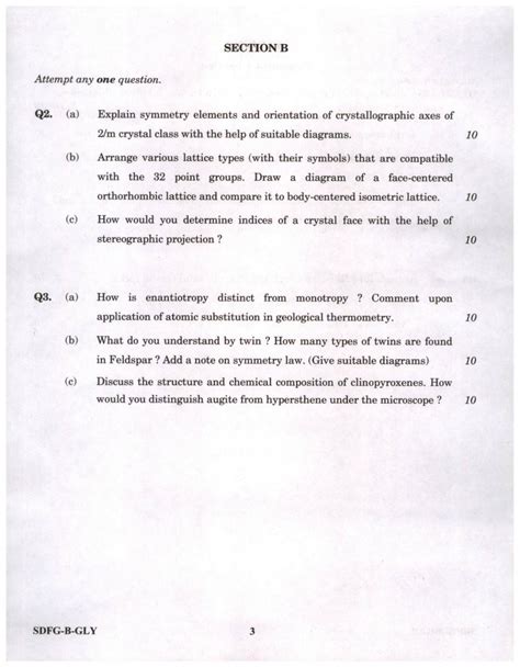 Combined Geo Scientist And Geologist Geology Paper Ii Examination