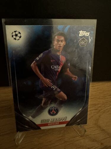 2023 24 Topps UEFA Klubwettbewerb Ethan Mbappe Blau Inferno Rookie