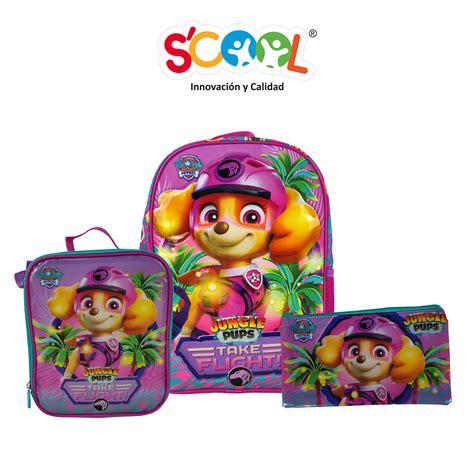 Ripley Scool Set Mochila Oficio Lonchera Y Cartuchera Paw Patrol