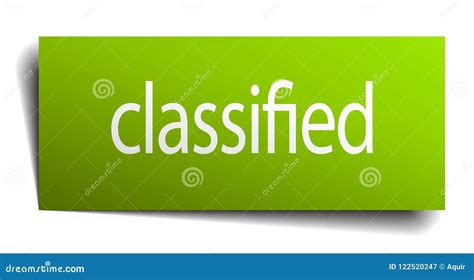 Classified Sign Stock Vector Illustration Of Sign White 122520247