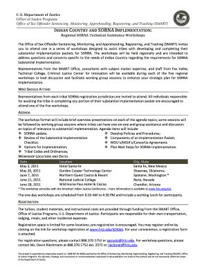 Fillable Online Ojp Usdoj Indian Country And Sorna Implementation Ojp