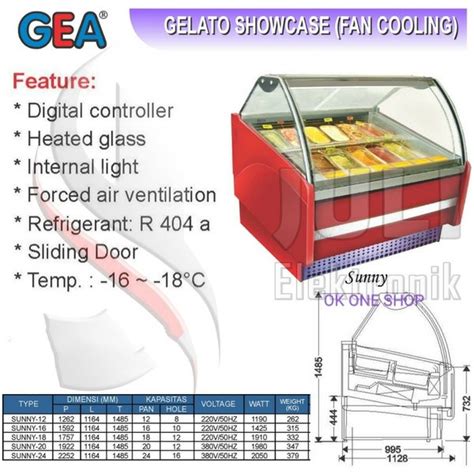 Jual Gea Gelato Sunny 18 Showcase Fan Cooling Pan Bulat Di Lapak Ok One