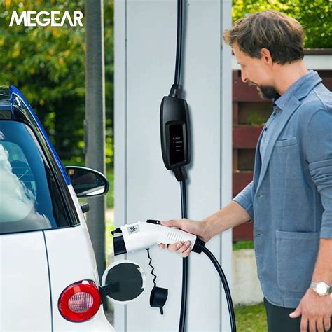 Megear Level 1 And 2 100V 240V 16A 25ft Portable EVSE EV Charging