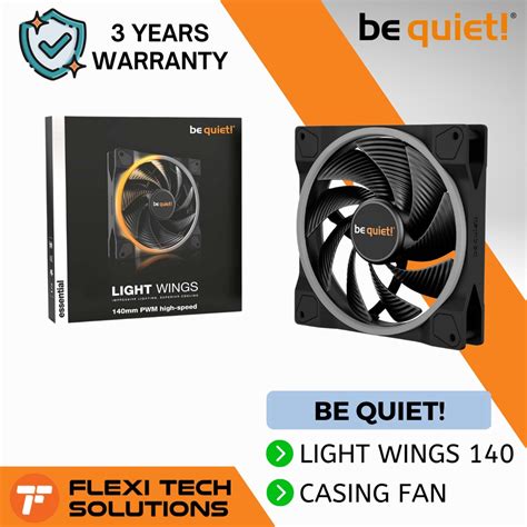 Be Quiet Light Wings Mm Pwm High Speed Argb Pc Case Fan Flexi Tech