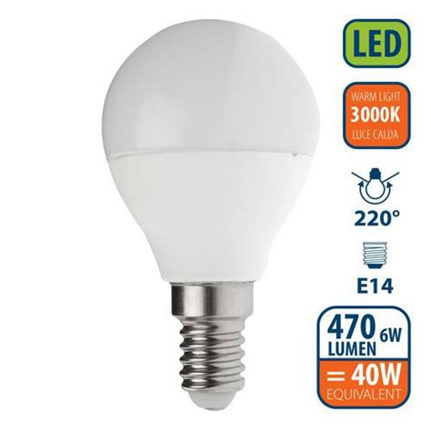 P45 6 W E14 sockel minisfär SMD LED lampa VELAMP