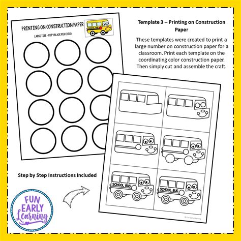 Back to School Bus Craft with Writing Prompts for Kids