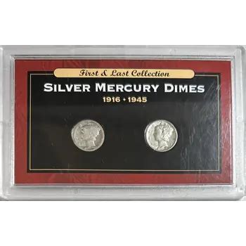 First & Last Collection - 1916 & 1945 U.S. Silver Mercury Dimes in ...