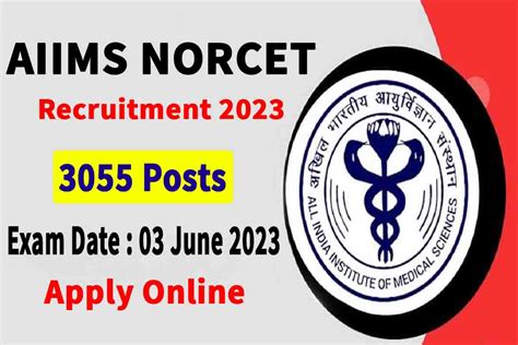 Aiims Norcet Recruitment Apply Online For Posts