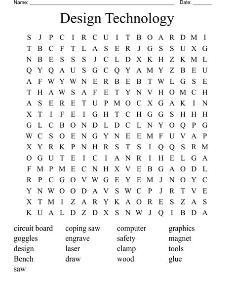 Technology Word Search Printable