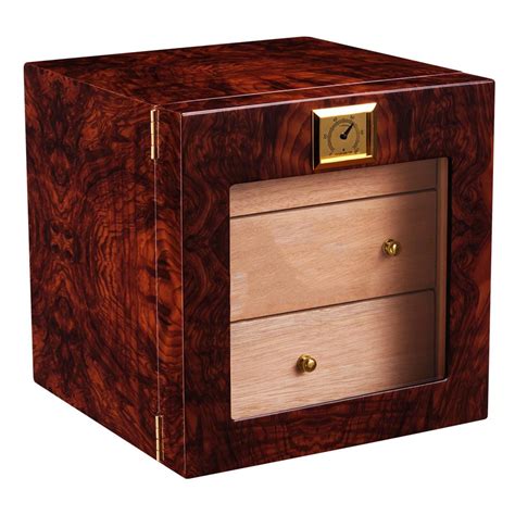 Cigarloong Layers Cigar Humidor Box Cedar Wood Lined Hygrometer