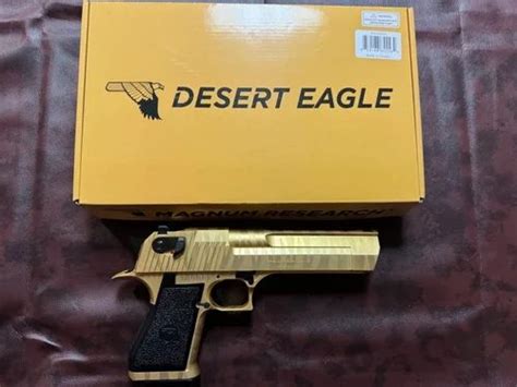 WE Tech Desert Eagle Full Metal Airsoft Pistol Gold Tiger Stripe At