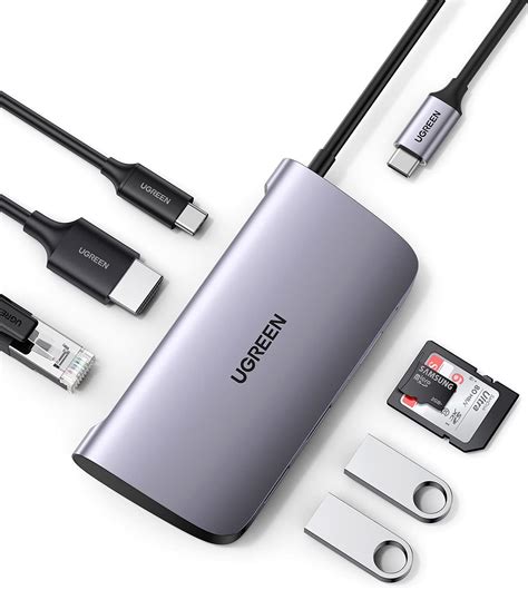 Ugreen En Hub Adaptador Usb C A Hdmi K Hz Gigabit Ethernet