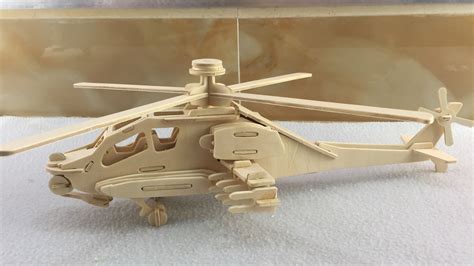 3d Wooden Puzzle 6 Piece Set Aircraft And Helicopter Wooden Crafts