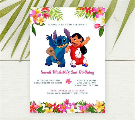 Lilo And Stitch Invitations - Edit Yourself Online Now!