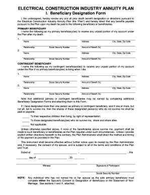 Fillable Online Annuity Beneficiary Form Fax Email Print PdfFiller