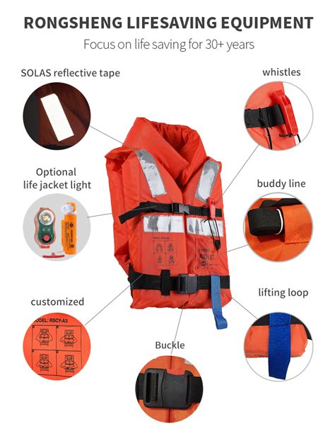 Solas Ccs Ec Adult Foam Survival Marine Life Jacket For Lifeboat