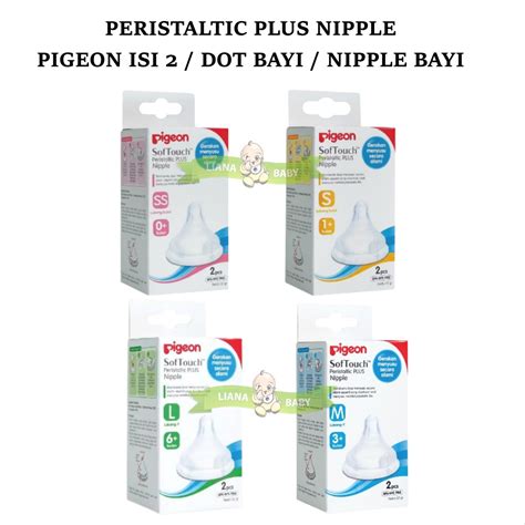 Jual Bosu Peristaltic Plus Nipple Pigeon Wide Neck Isi Dot Bayi