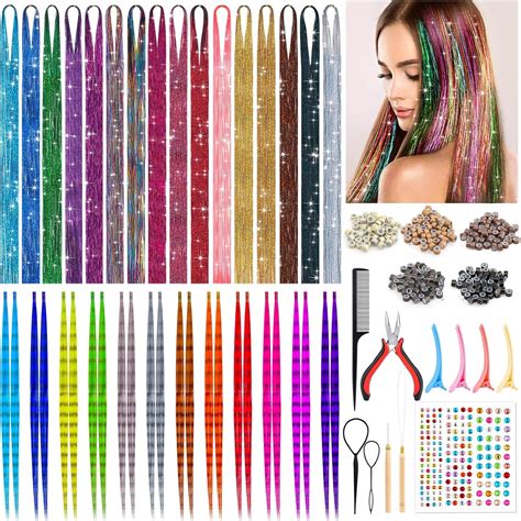 Amazon Roadplum Hair Tinsel Kit With Tools Colors