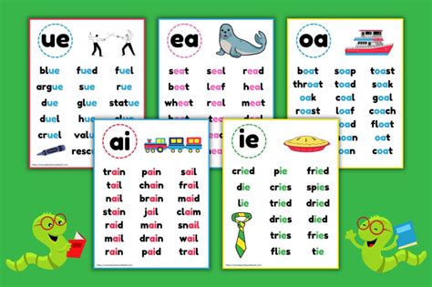 5 Free Printable Vowel Team Charts For Early Readers